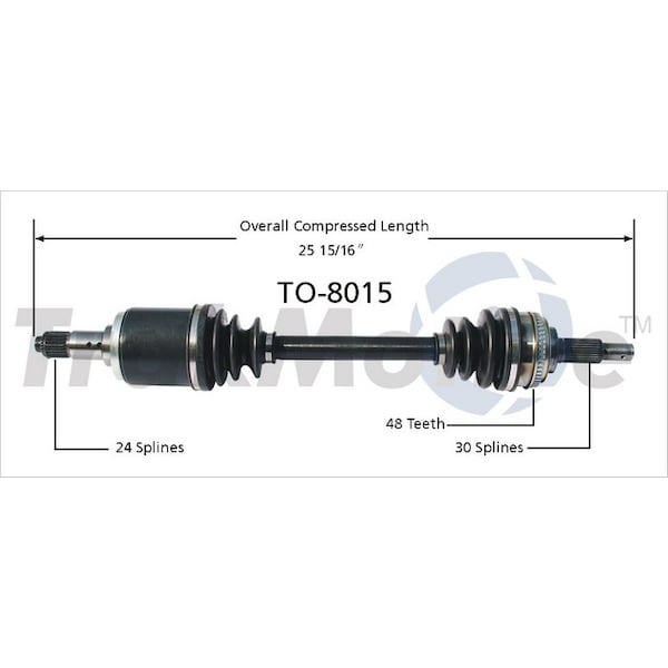 Surtrack Axle Cv Axle Shaft, To-8015 TO-8015 - main